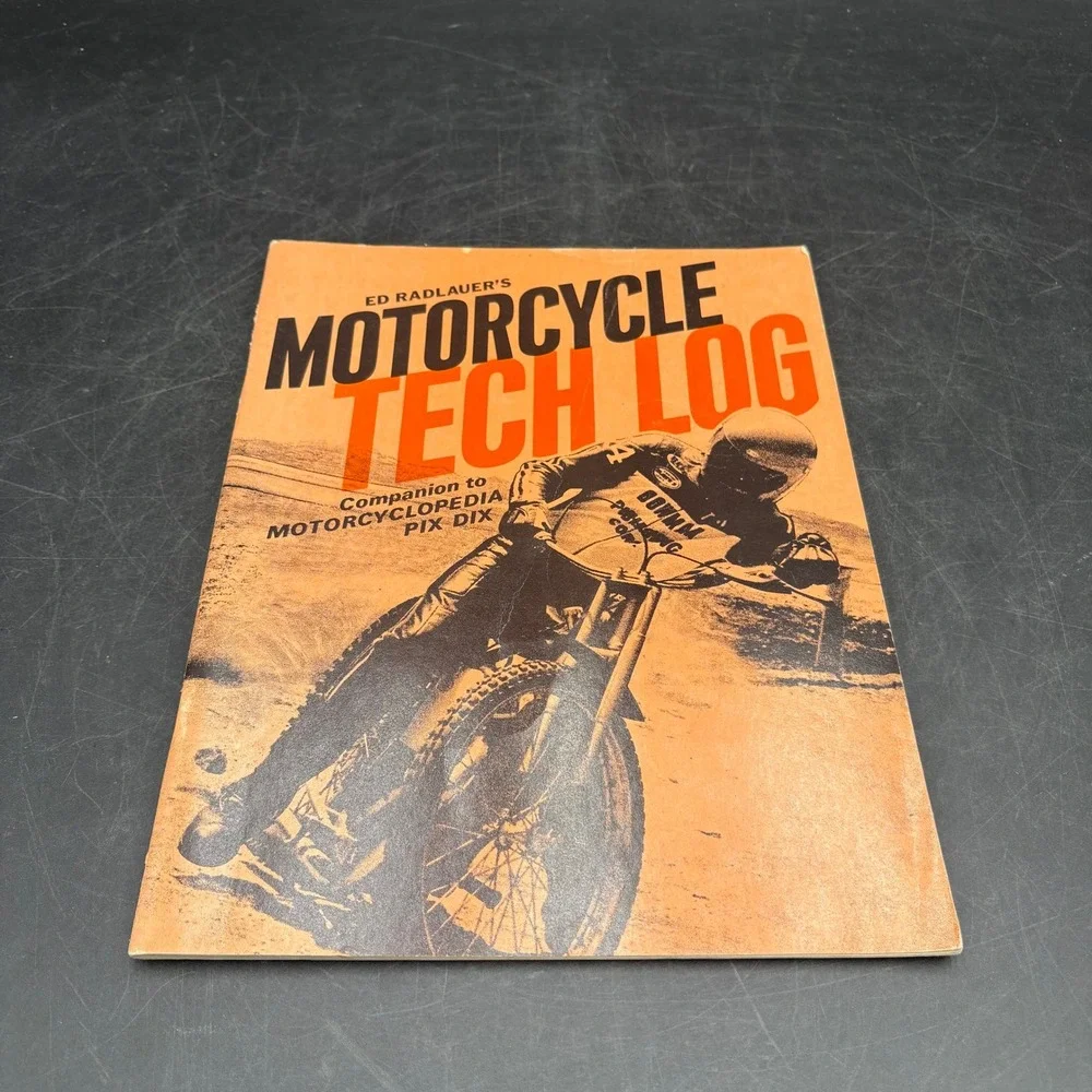 Vtg RARE 1973 Ed Radlauer Motorcycle Tech Log Bowmar Softcover Book 0837208866